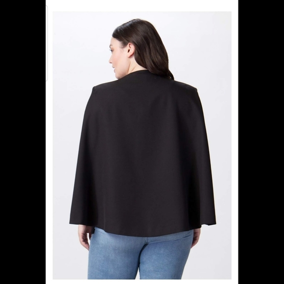 Plus Size Jealous Tomato Lined Cape with Faux Front Pockets -Limited quantities. - Picture 5 of 13